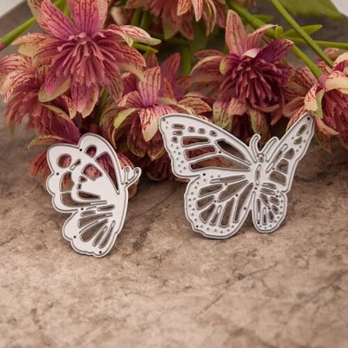 Metal 2pcs new butterfly Cutting Dies Stencils for DIY Scrapbooking photo album Decorative Embossing DIY Paper Cards