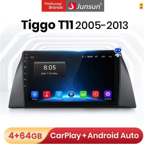 Junsun V1 Pro 4G Android 10.0 4G+64G Car Radio Multimedia Player For Chery Tiggo T11 1 2005-2013 GPS Navigation no 2din dvd