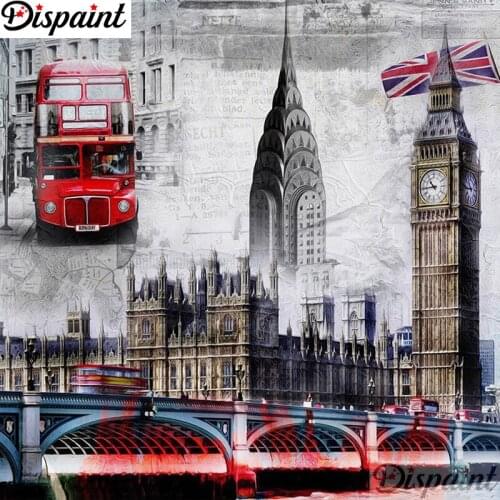 Dispaint Full Square/Round Drill 5D DIY Diamond Painting "Car construction" Embroidery Cross Stitch 3D Home Decor A11999