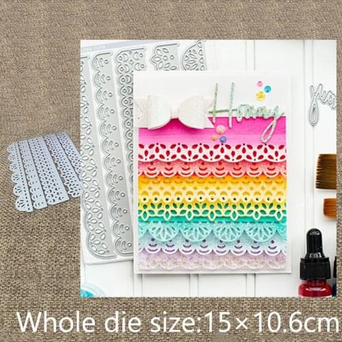 New Design Craft Metal stencil mold Cutting Dies 5pcs lace edges decoration scrapbook die cuts Album Paper Card Craft Embossing