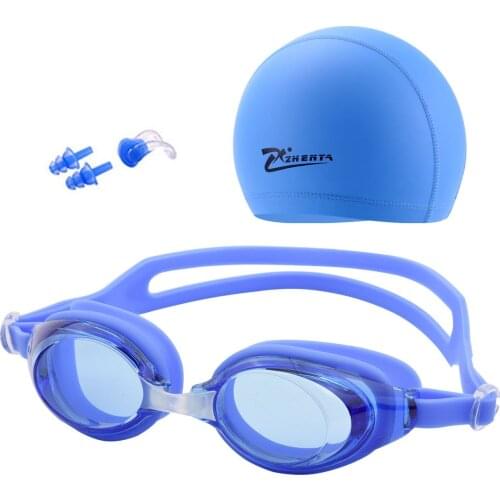 Swim Cap Glasses Anti-fog Waterproof Goggles Earplug Pool Equipment for Men Kids Women Adult Sports Diving Eyewear