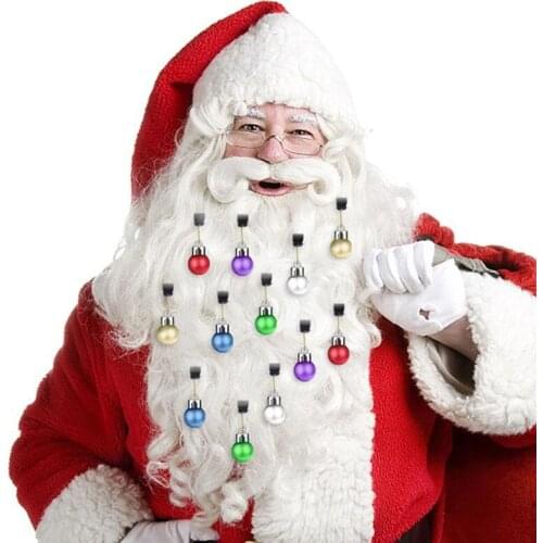 Christmas Beard Hanging Ornaments Santa Claus Decor Beard Clip New Home Decorative Xmas Bells Clips