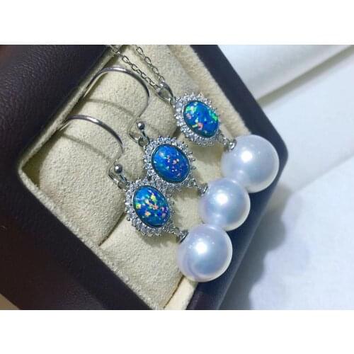 925 Sterling Silver Pendant and Earrings Set Base Mountings Findings Beautiful Jewelry Set Parts Fittings for Pearls Beads