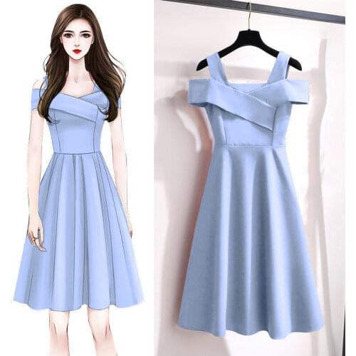 Sexy dress with bow pleated suspenders U-neck halter party dress pleated stretch short club dress