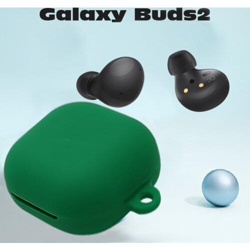 Silicone Protective Cover For Galaxy Buds2 Anti-scratch Full With Hook Case For Galaxy Buds2 Charging Box Accessories