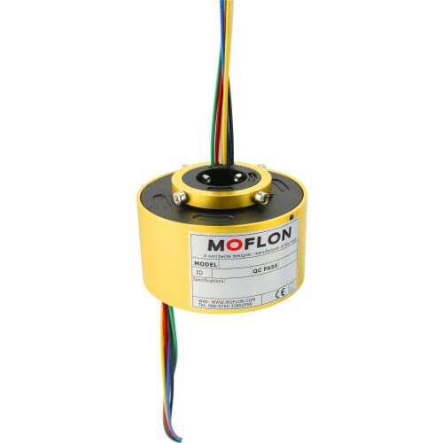 MOFLON slipring through bore slip ring with hole hole diameter60mmXOD130mm 6 wires 10A electric slip ring MT60130