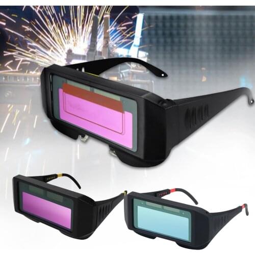 Solar Powered Auto Darkening Electric Welding Glasses Anti-UV Protective Lens Goggles Eyewear Welding Helmet Cap for Soldering