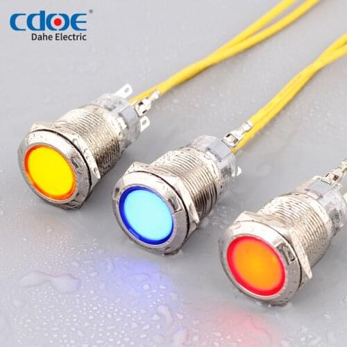 Hot selling reset 16mm button is a big signal 24V stainless steel Metal push switch