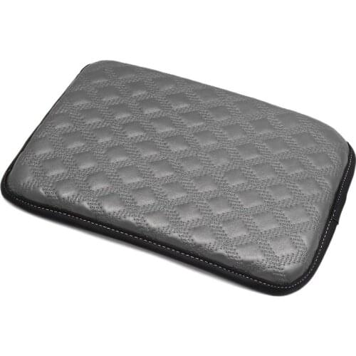 Uxcell Universal Gray Faux Leather Anti-Slip Armrest Pad Cushion for Car Vehicle