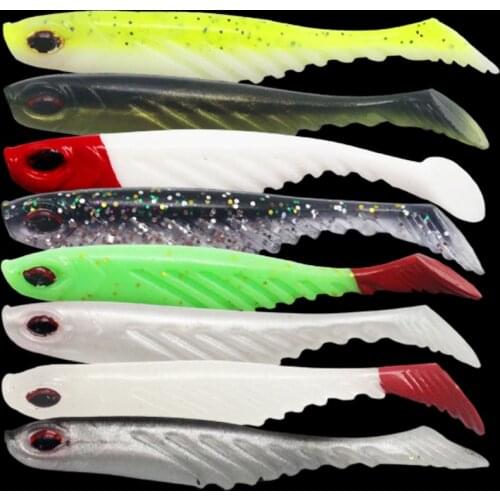 WALK FISH 5PCS/Lot Soft Bait Minnow Swimbait Crazy Shiner Fishing Lure 70mm 2.6g Soft Bait Silicone Bass Pike Fishing Tackle