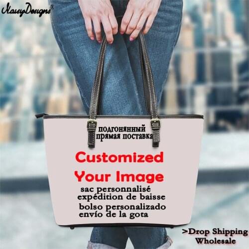 NOISYDESIGNS Custom Handbags Luxury Design Women Shoulder Bag The Image Logo Name Pattern Print Hand Bag Females Top-Handle Bags