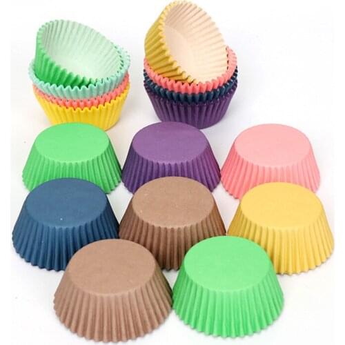 100Pcs Party Mini Paper Baking Cups Cupcake Liner Paper Cups Muffin Case Cake Box Party Tray Cake Mold Tools Kitchen Accessories