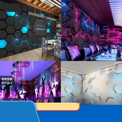 3D stereo technology Internet cafe live network decoration background wall theme E-sports hotel bar KTV decoration mural