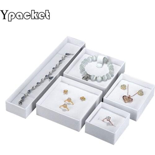 40pcs/Lot Square/Rectangle Engagement Ring Earrings Necklace Bracelet Display Gift Box Packaging Cardboard Boxes Customized