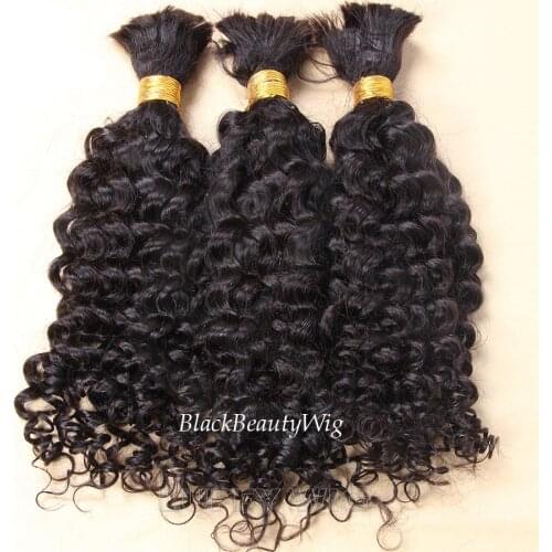Curly Human Hair Bulk For Braiding 3PCS/Lot 100% Brazilian Remy Human Hair Bulk Bundles No Weft Black Brown Color Hair Extension