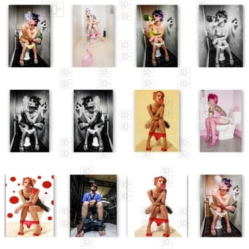 5D Diy Diamond Painting Toilet Girl Embroidery Full Square Round Drill Sexy Lady Cross Stitch Mosaic Pictures Home Decor Gift