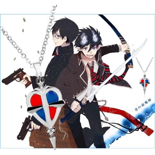 Anime Blue Exorcist Badge Necklace Cosplay Jewelry Pendant Necklace Men Women Gifts