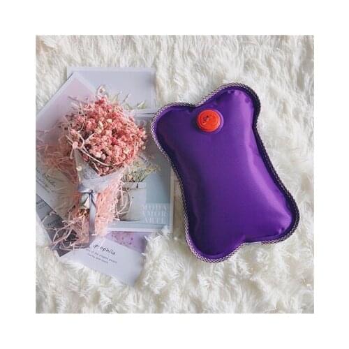 Free shipping Smooth face Purple hot water bag charging electric hot water bag without water filling