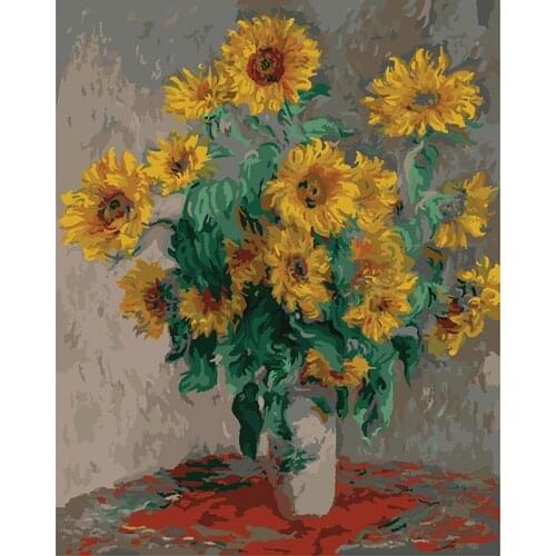 'Daisy flower' by Van Gogh wall decor pictures for living room Famous Abstract painting hand painted painting by numbers DY413