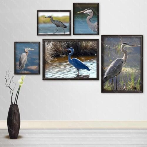 Canvas Painting HD Wall Art Heron Bird Posters And Prints Wall Pictures For Room Decoration Home Decor Customizable