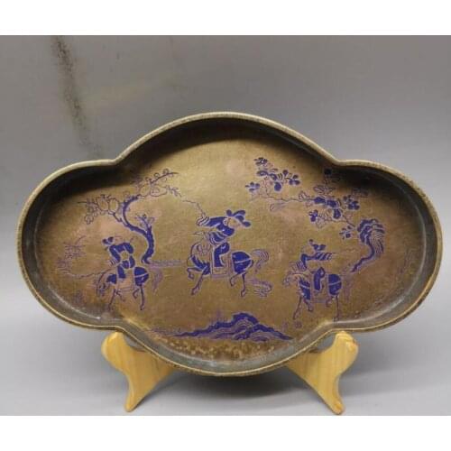 China brass archaize dish crafts statue
