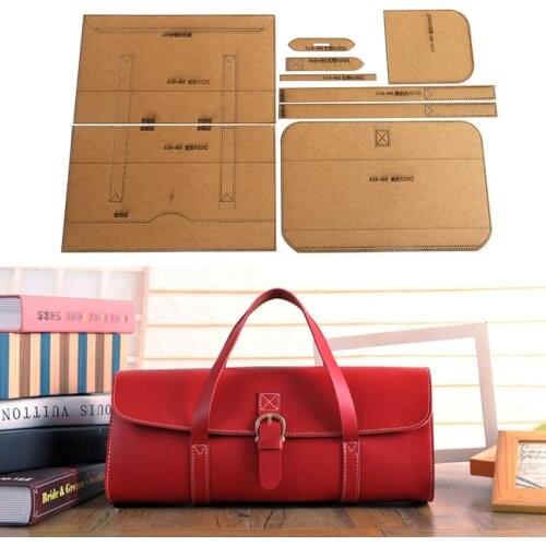 Leather Clutch Bag Acrylic Pattern Handbags Kraft Paper Template Sewing Stencils Fashion Bag Leather Craft Pattern Template