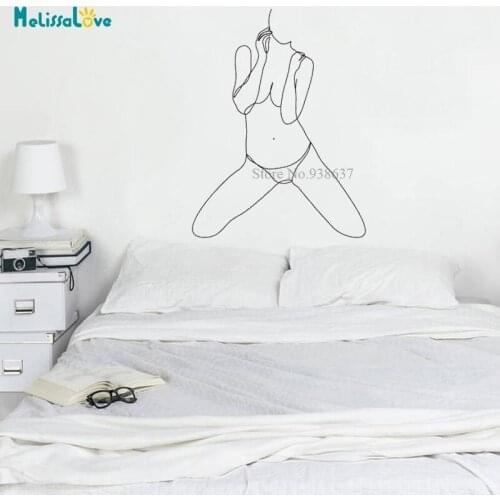 Minimalist Female Body Decal One Line Mordern Living Room Home Decor Removable Vinyl Wall Stickers BD651