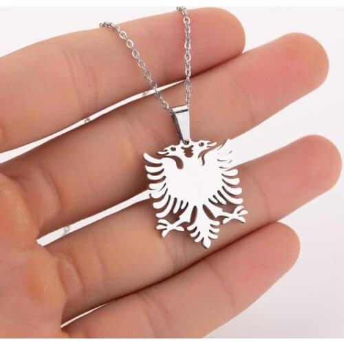 Fashion Two-headed Dragon Necklace Handmade Loving Phoenix Charm Choker Stainless Steel Jewelry Lucky Amulet Gift For Girl Boy