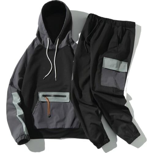 Men Sportswear Zipper Hoodie+Harem Pants 2021 Autumn Men Clothing Tracksuit Mens 2 Pcs Sets Casual Hip Hop Streetwear Suit