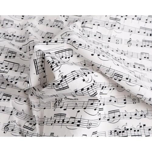 Music Notes Cotton Fabric Patchwork DIY Craft Sewing 115cm Wide Sold By The Meter