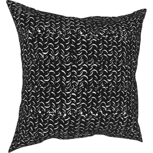 Metal Chainmail Medieval Armor Pillowcase Home Decor Chain Mail Knights Templar Cushion Cover Throw Pillow for Sofa Polyester