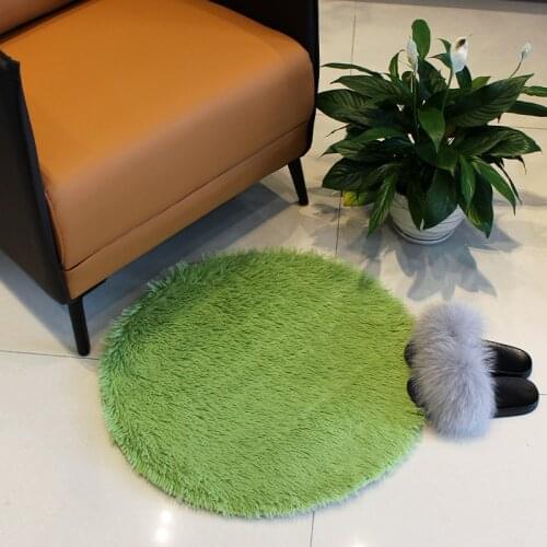 Plush Soft Round Carpet Large Size Area Rugs Floor Pad Shaggy Long Hair Bedside Rugs Sofa Cushion Thicker Rugs Carpet Decoration