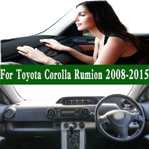 Fits Toyota Corolla Rumion Rukus E150 NZE151N ZRE152N ZRE154 2008-2015 Dashmat Dashboard Cover Pad Dash Mat Carpet Car Ornaments