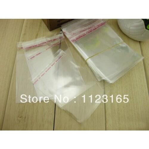 4*20cm, 1000pieces x All Clear Self Adhesive Seal OPP plastic bag - reclosable poly pouches gule strip sealed packaging sachet