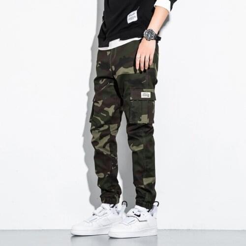 Workwear Pants Male Spring Autumn Korean Version of The Trend Loose Plus Fat Plus Size Beam Foot Camouflage Casual Pantalones
