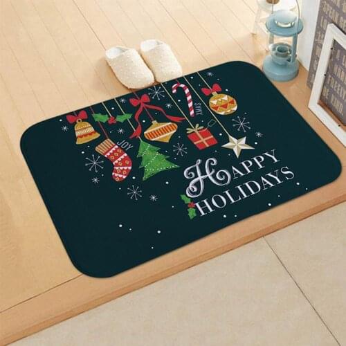 Christmas Doormat Bathroom Kitchen Floor Mat Carpet Cushion Carpet Doormat entrance door Anti-slip Waterproof