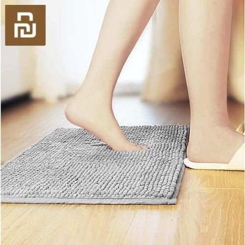 Xiaomi Zero chenille mat light gray Super absorbent soft skin non-slip breathable dirty and washable for Toilet kitchen