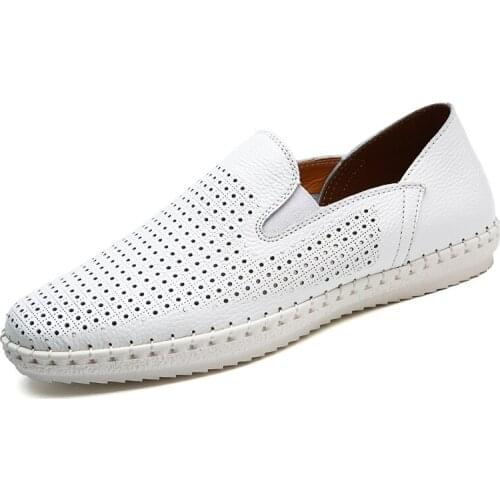 Fashion Breathable Quality Leather Men Loafers Cool Crocodile Slip On Men Casual Shoes Big Size 38-47 Adult Brand Shoes for Men