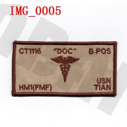 Embroidery patch Marines USMC Medical rescue Custom name Tapes Text brand Morale tactics Military