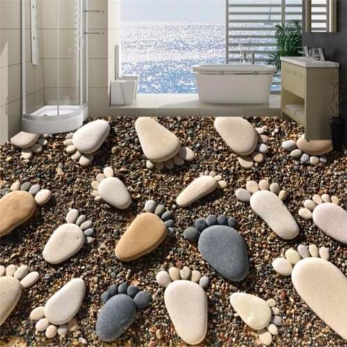 Wellyu Custom Flooring 3d Photo mural Decorative Painting Stereo Small Bead Pebble Bathroom Flooring Painting 3d wallpaper mural
