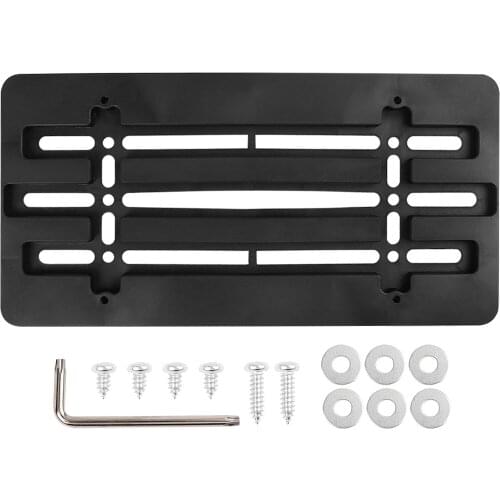 X Autohaux Universal License Plate Bracket Holder Front Bumper w/ 6 Secure Screw Wrench Kit License Plate Frame for Car Number