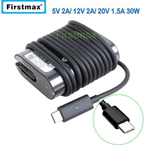 5V 2A 12V 2A 20V 1.5A USB-C type C AC adapter tablet pc charger for Dell Latitude 11 5170 5175 5179 XPS 9365 Venue 8 Pro 5855