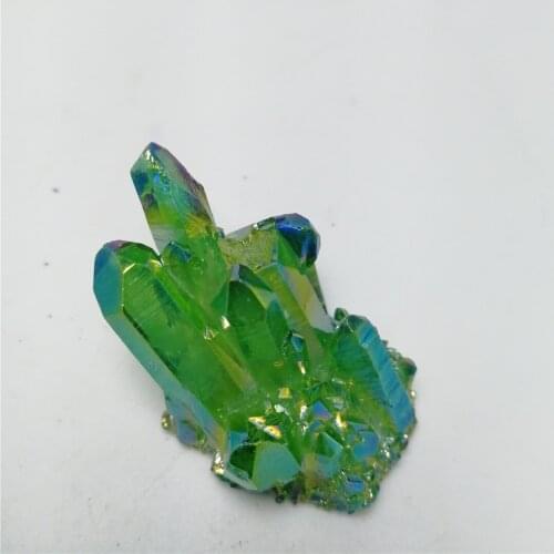 1 pc 30-50g Small Size Crystal Stone Rare beautiful Green flame aura quartz crystal cluster specimen