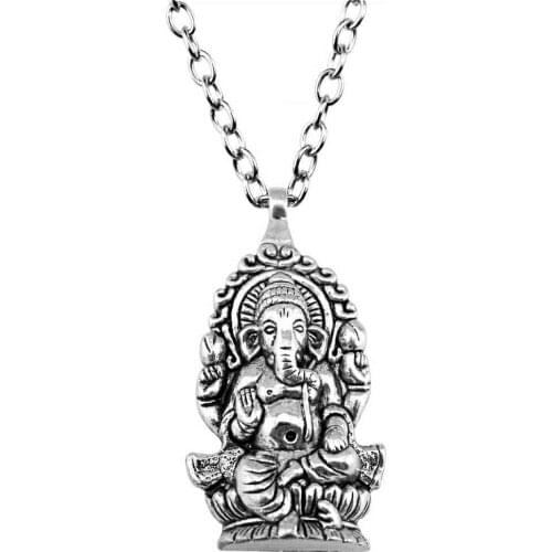 1 Piece 62x32mm Ganesha Buddha Elephant S Charms Necklace For Women Dropshipping Supplier Pendants Necklace Female Gift