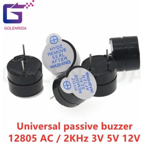 10pcs Universal passive buzzer 12085 AC / 2KHz 3V 5V 12V Universal electromagnetic impedance 16 ohms