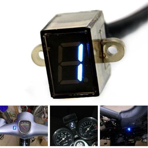 12v Motorcycle 1-6 Gear Bright Blue Gear Display Universal Modification Off-road Motorcycle Gear Display