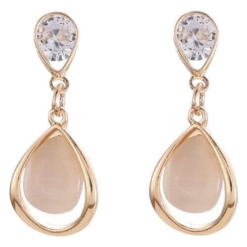 2021 fashion new water drop cats eye earrings earrings simple Korean style luxury high quality Earrings