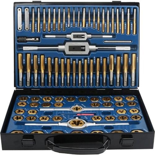 86pcs Tap Die Set Bearing Steel M3-M16 Metric Thread Combination Tools Kit DIY Kit Durable Wrench Screw Threading Hand Tool Sets