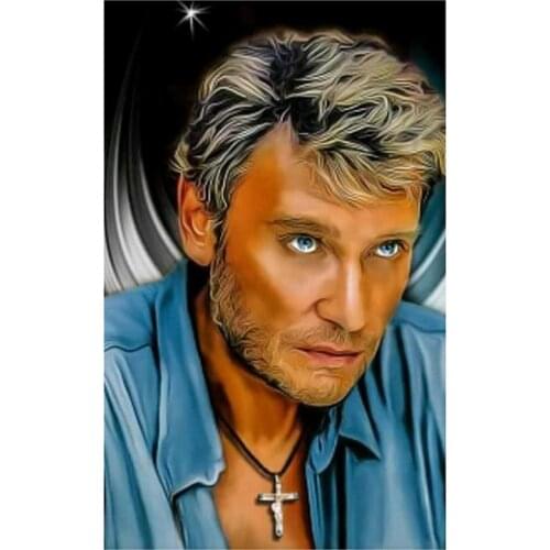 DIY 5D Diamond Mosaic Johnny Hallyday 5d Diamond Painting Cross Stitch Kits Embroidery Patterns Square Round Rhinestones Arts