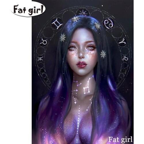 Diamond Embroidery Sexy Beauty 5D DIY 12 Constellations Cross Stitch Mosaic Diamond Painting Full Square/Round Drill Kits